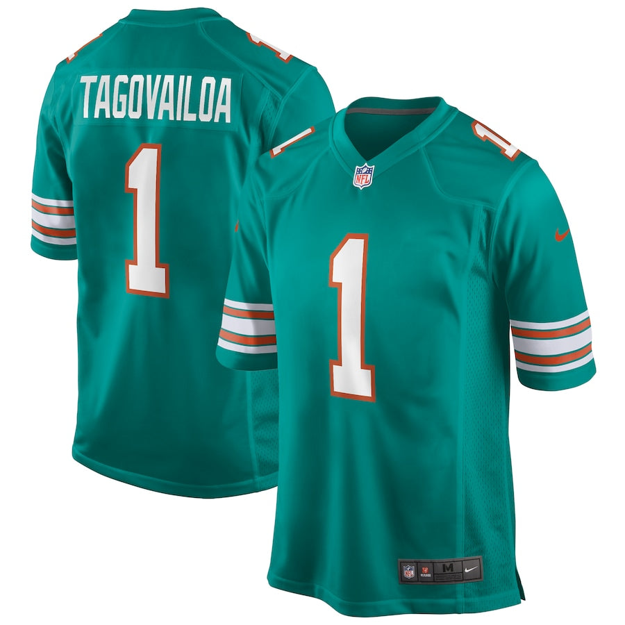 Miami Dolphins Tua Tagovailoa Alternate Game Aqua Football Jersey product image