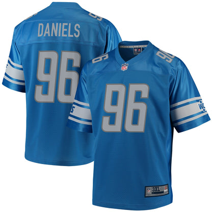 Detroit Lions Mike Daniels Pro Line Big & Tall Blue Football Jersey product image