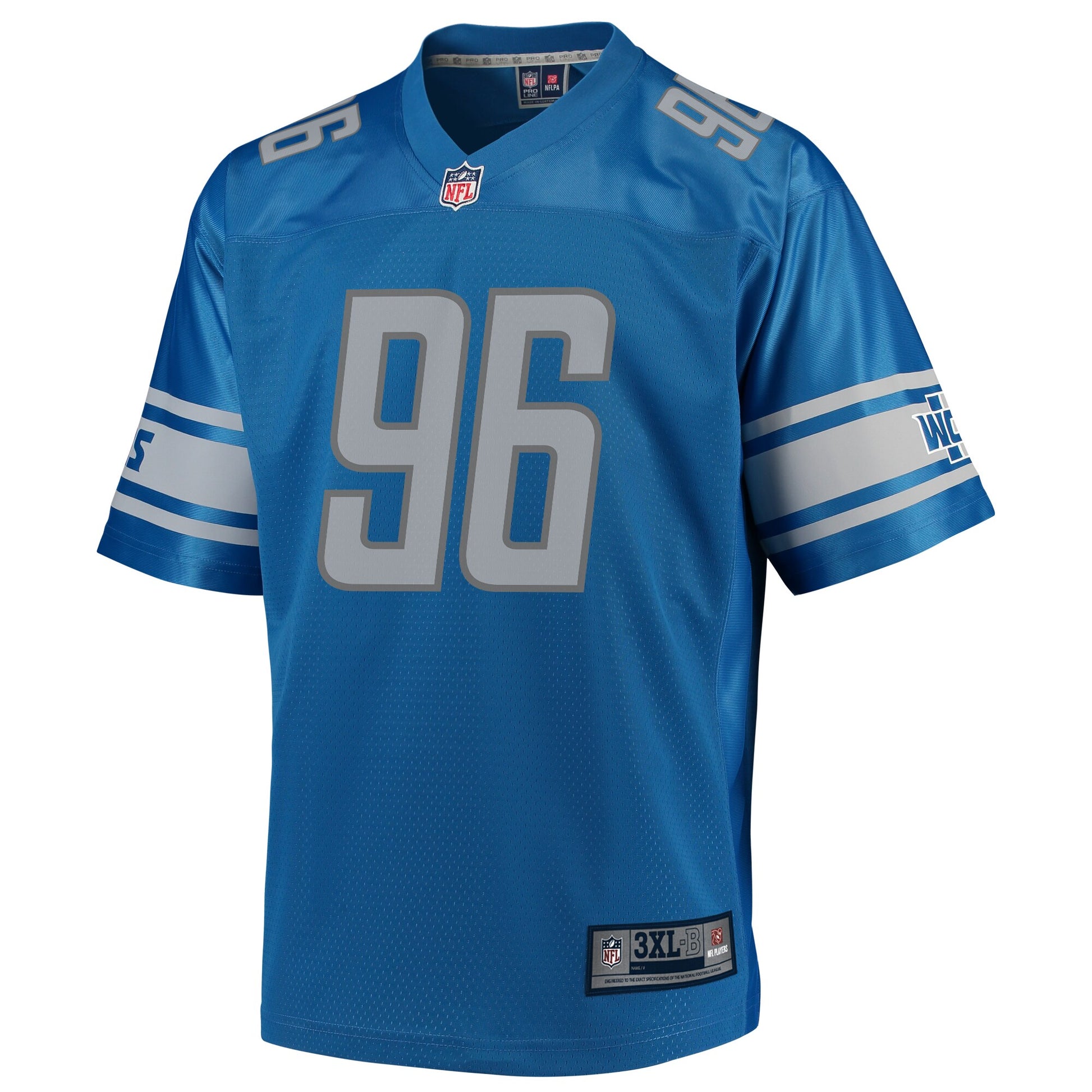 Detroit Lions Mike Daniels Pro Line Big & Tall Blue Football Jersey product image