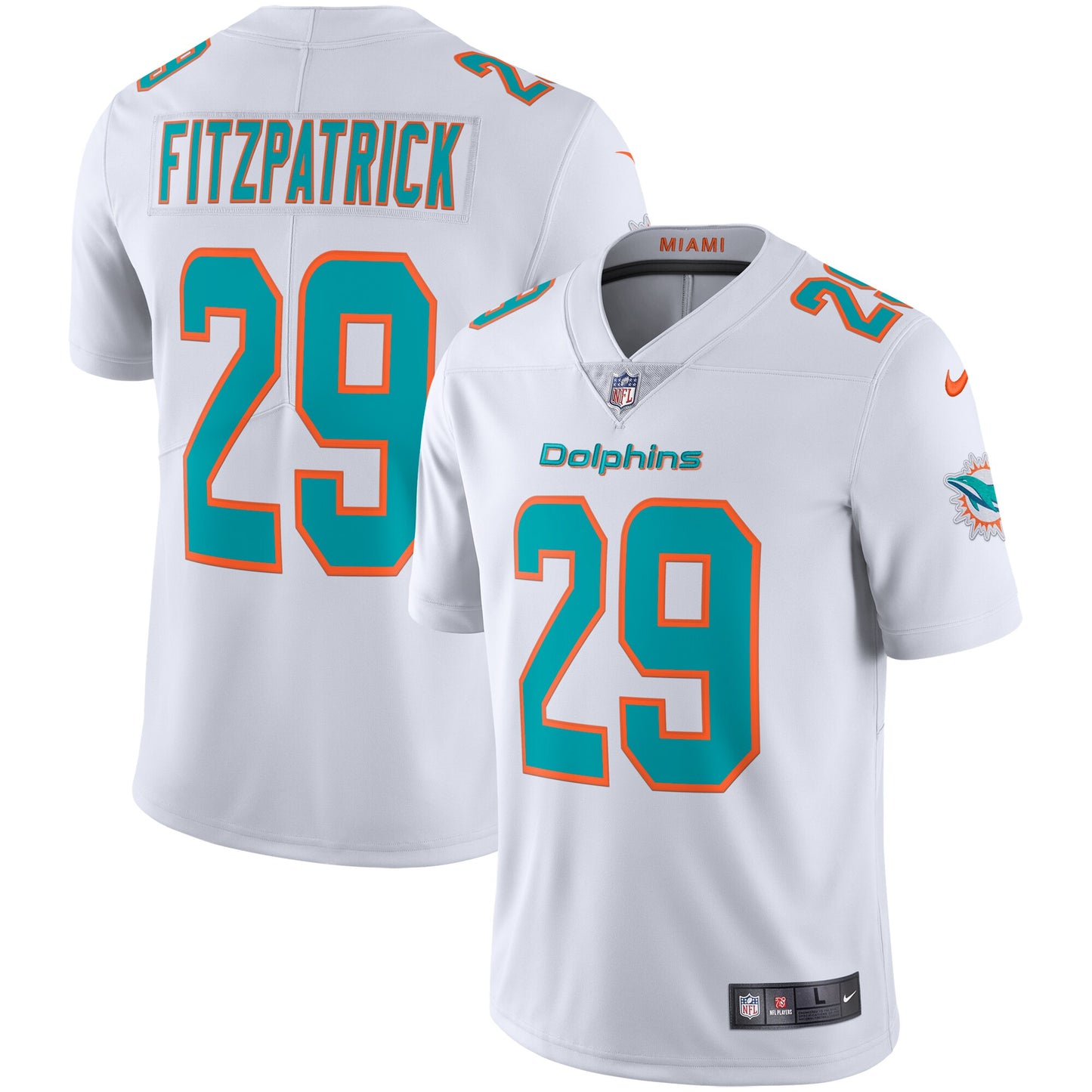 Miami Dolphins Minkah Fitzpatrick Limited White Football Jersey product image