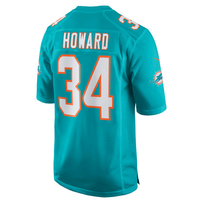 Miami Dolphins Jordan Howard Game Aqua Football Jersey product image