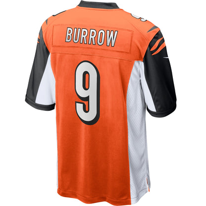 Cincinnati Bengals Joe Burrow Game Orange Football Jersey product image