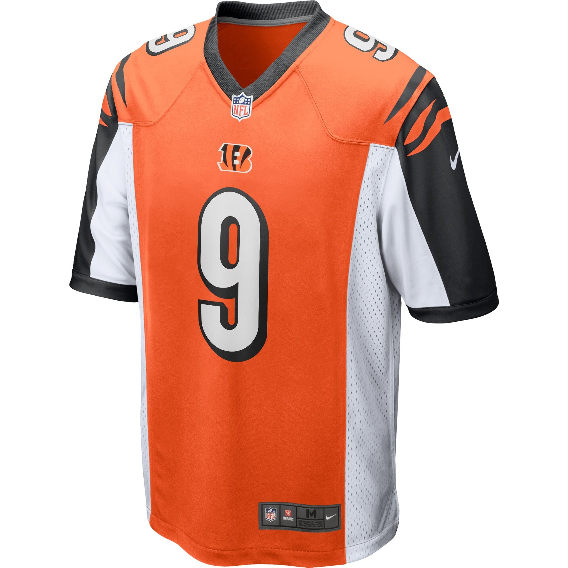 Cincinnati Bengals Joe Burrow Game Orange Football Jersey product image