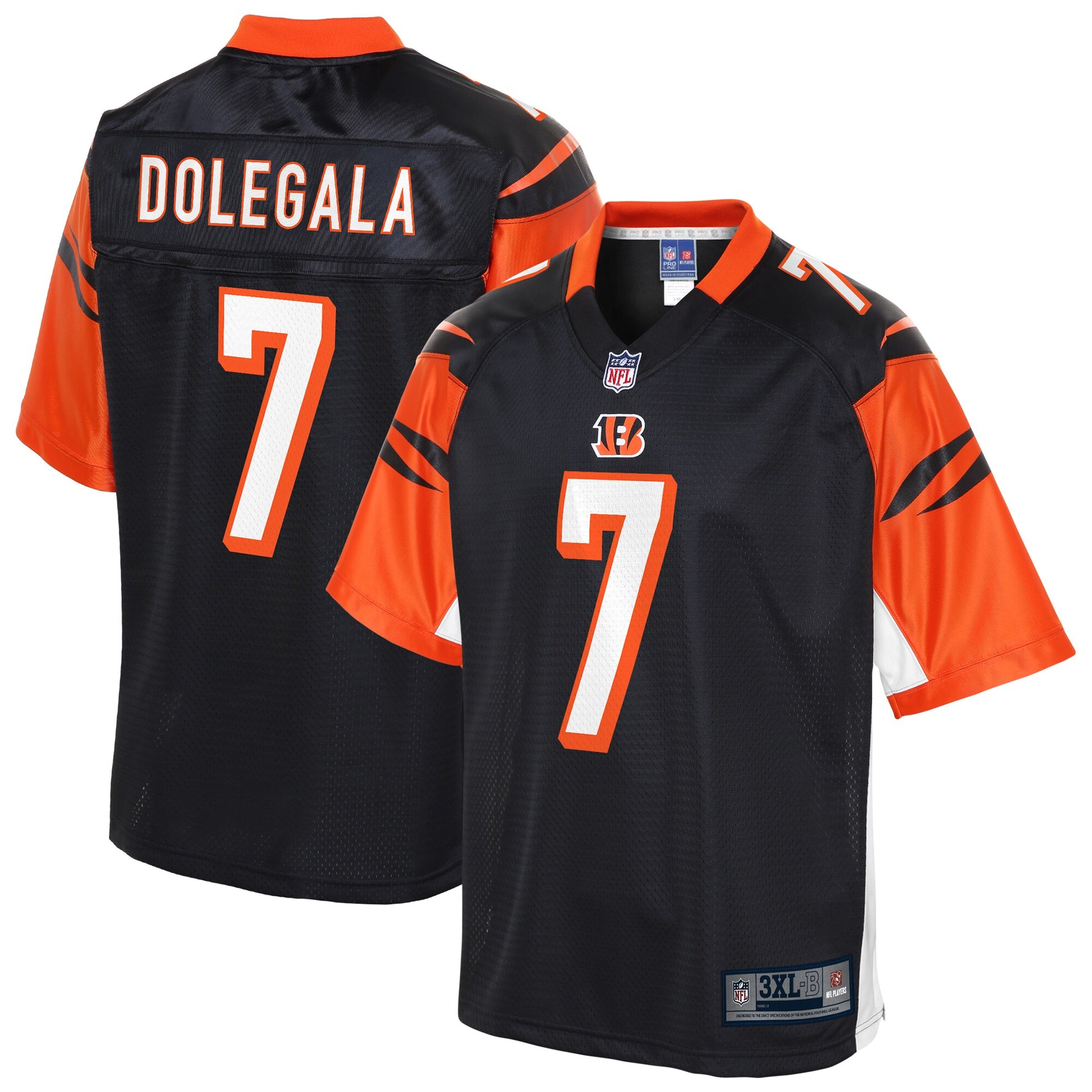 Cincinnati Bengals Jake Dolegala Pro Line Big & Tall Black Football Jersey product image