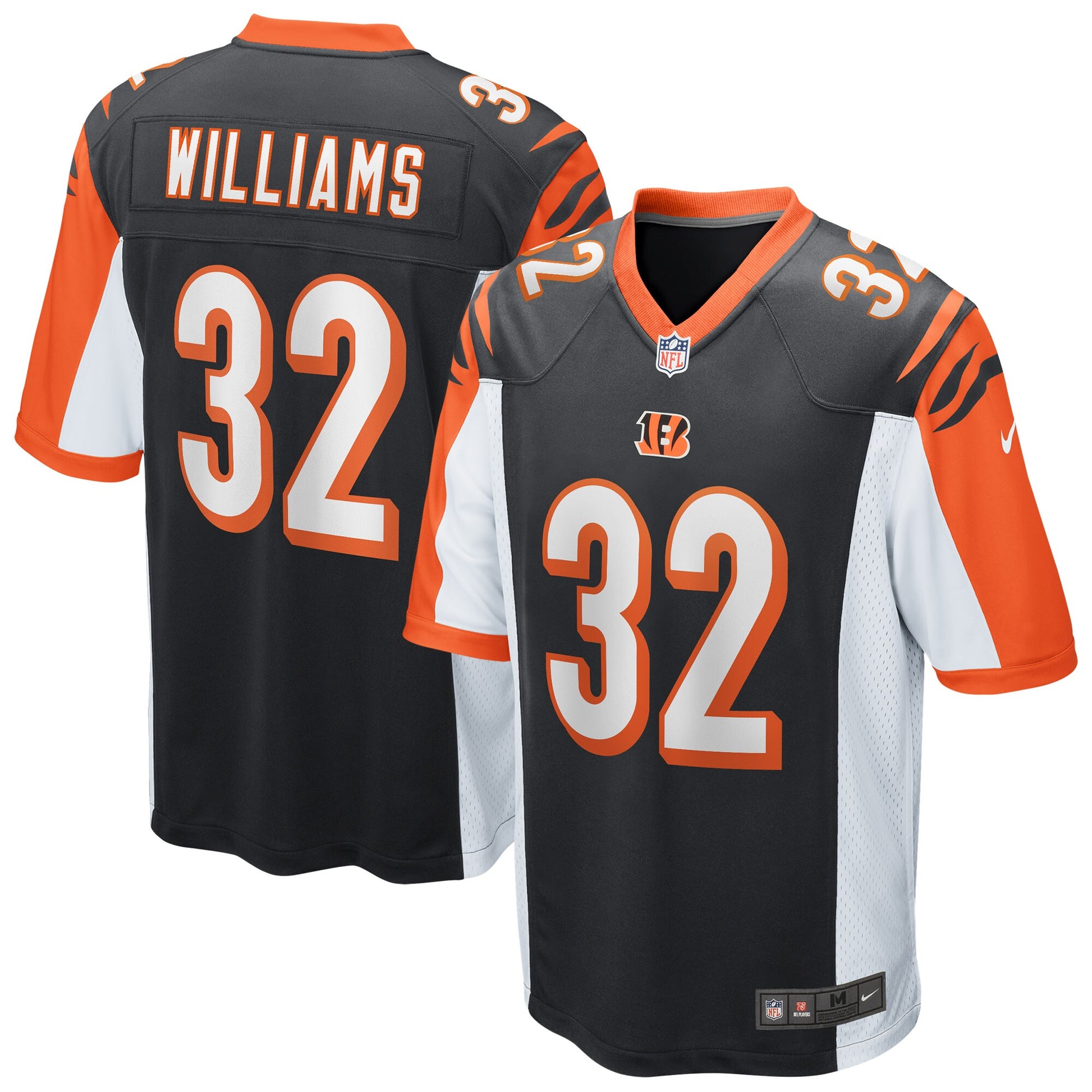 Cincinnati Bengals Trayveon Williams Game Black Football Jersey product image