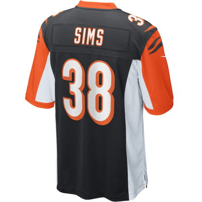 Cincinnati Bengals Leshaun Sims Game Black Football Jersey product image