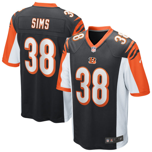 Cincinnati Bengals Leshaun Sims Game Black Football Jersey product image