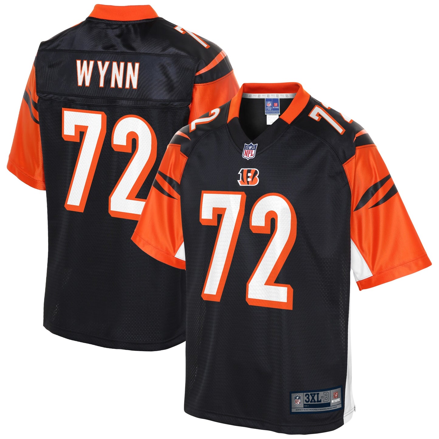 Cincinnati Bengals Kerry Wynn Pro Line Big & Tall Black Football Jersey product image