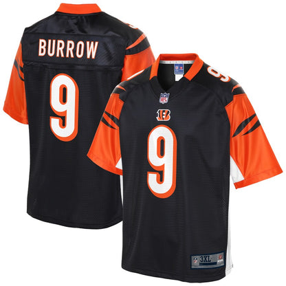 Cincinnati Bengals Joe Burrow Pro Line Big & Tall Black Football Jersey product image