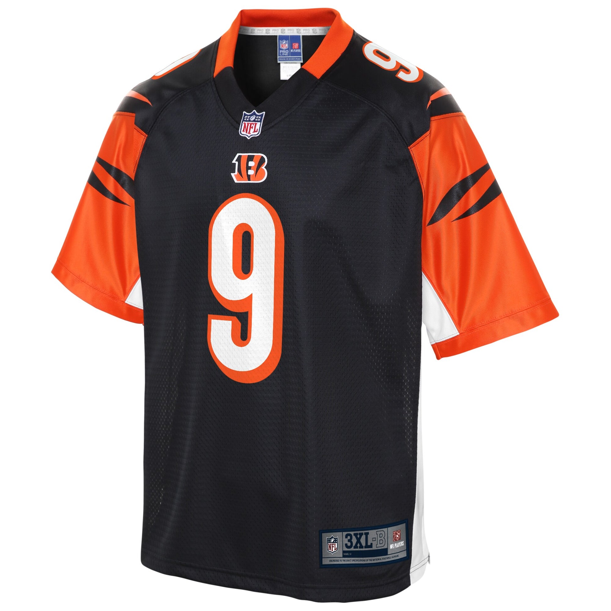 Cincinnati Bengals Joe Burrow Pro Line Big & Tall Black Football Jersey product image
