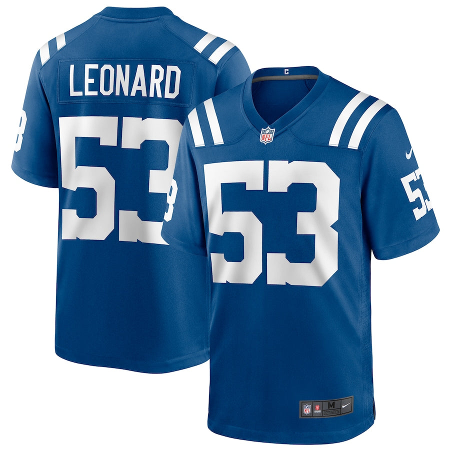 Indianapolis Colts Darius Leonard Game Royal Football Jersey product image