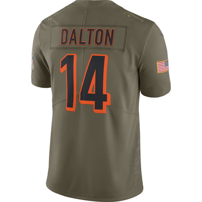Cincinnati Bengals Andy Dalton Limited Salute To Service Olive Football Jersey product image