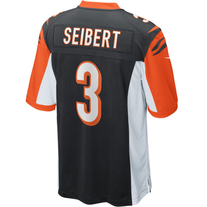 Cincinnati Bengals Austin Seibert Game Black Football Jersey product image