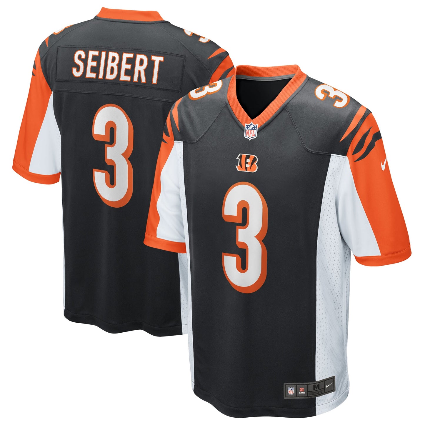 Cincinnati Bengals Austin Seibert Game Black Football Jersey product image