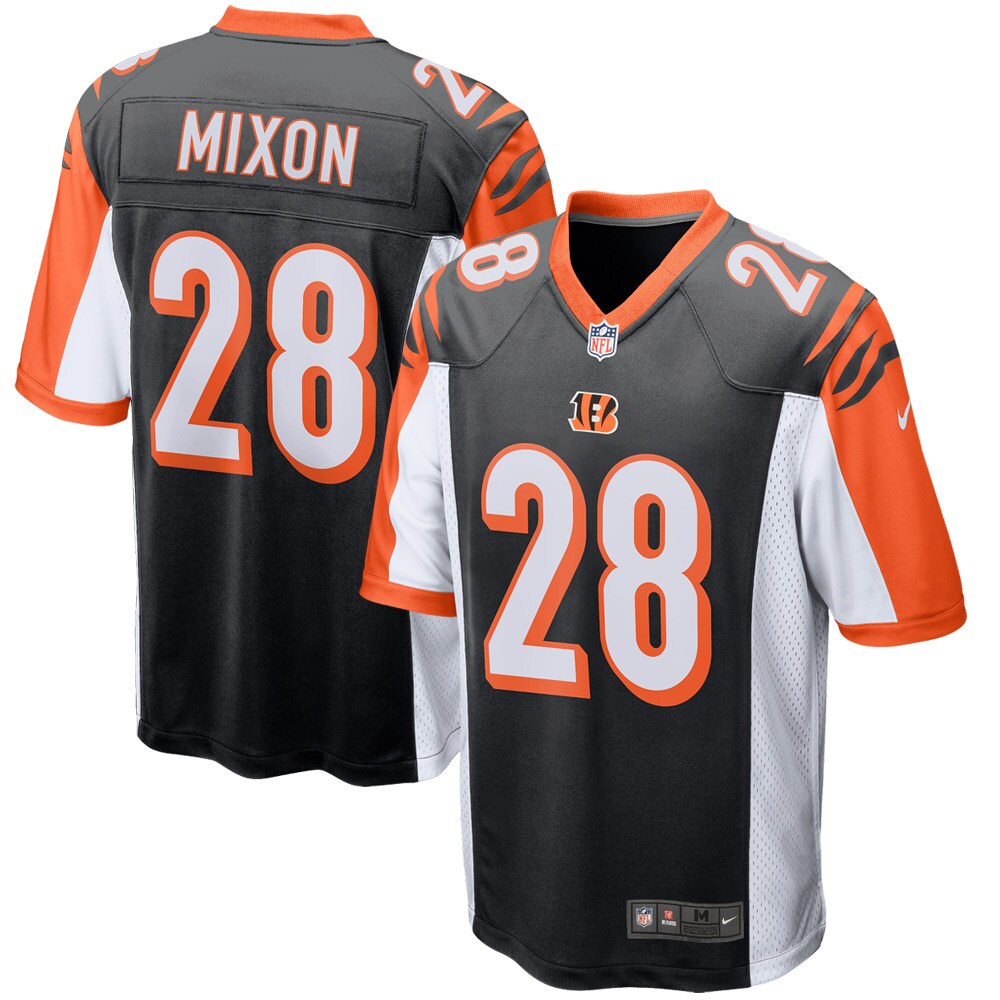 Cincinnati Bengals Joe Mixon Game Black Football Jersey product image