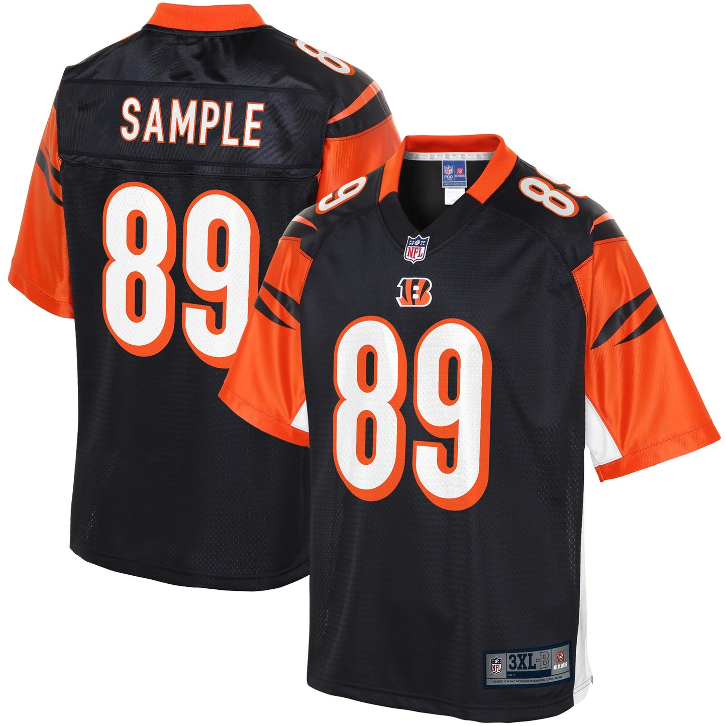 Cincinnati Bengals Drew Sample Pro Line Big & Tall Black Football Jersey product image