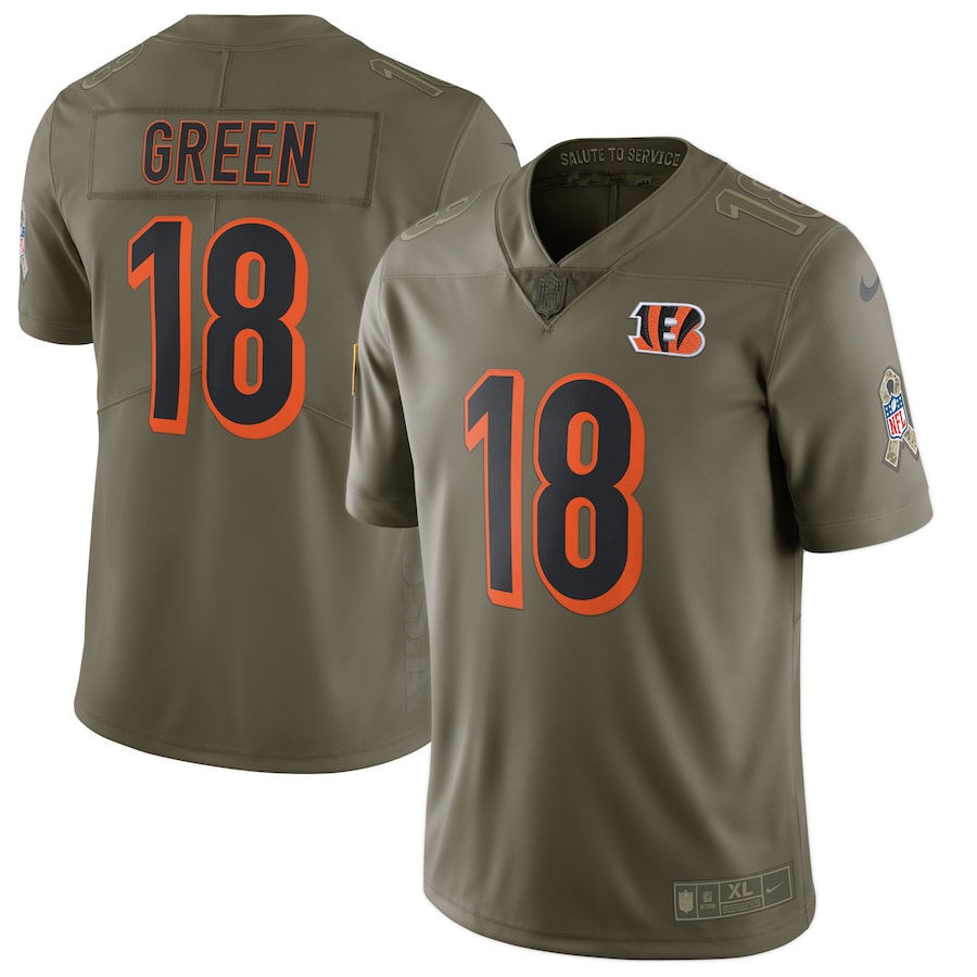 Cincinnati Bengals A.j. Limited Salute To Service Green Football Jersey product image