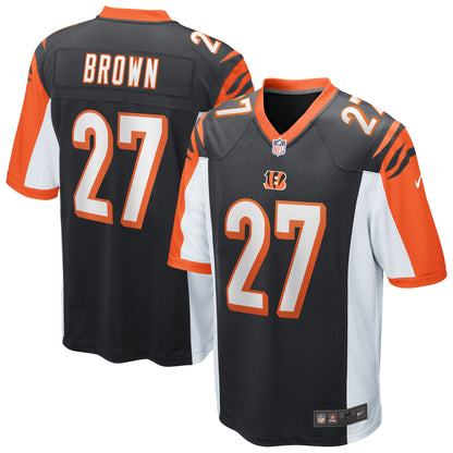 Cincinnati Bengals Tony Brown Game Black Football Jersey product image