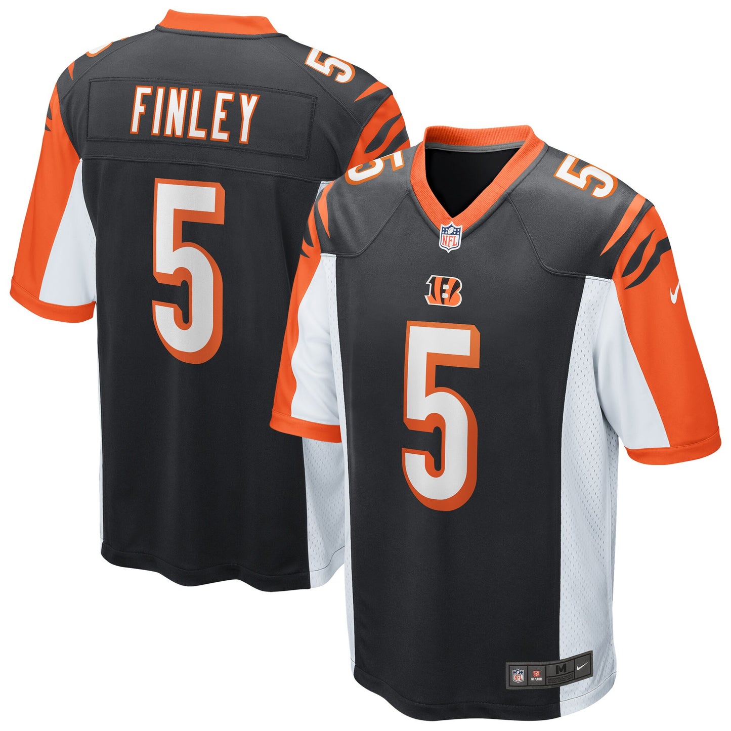 Cincinnati Bengals Ryan Finley Game Black Football Jersey product image