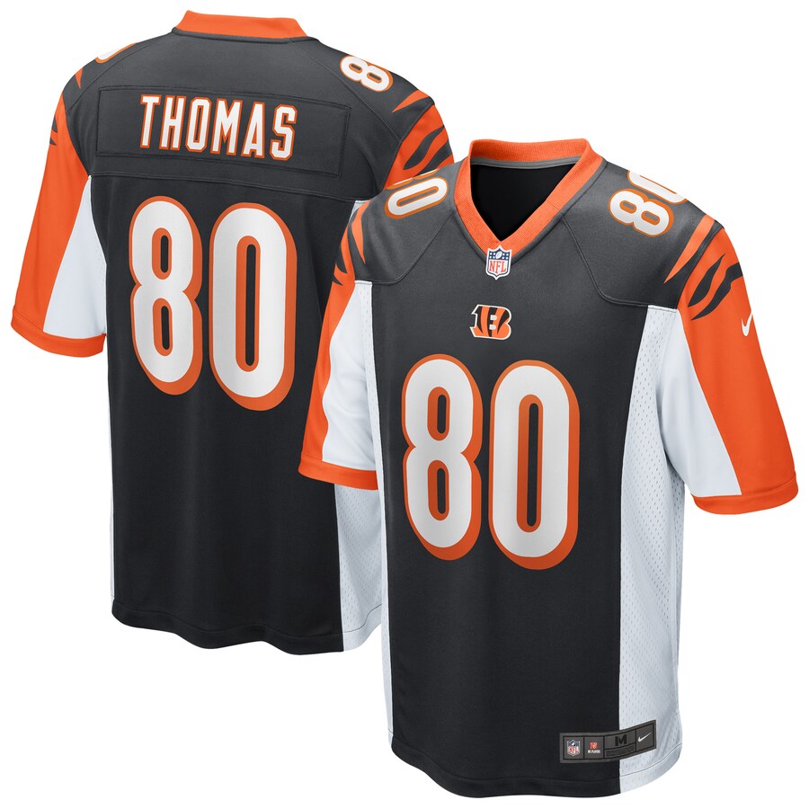 Cincinnati Bengals Mike Thomas Game Black Football Jersey product image