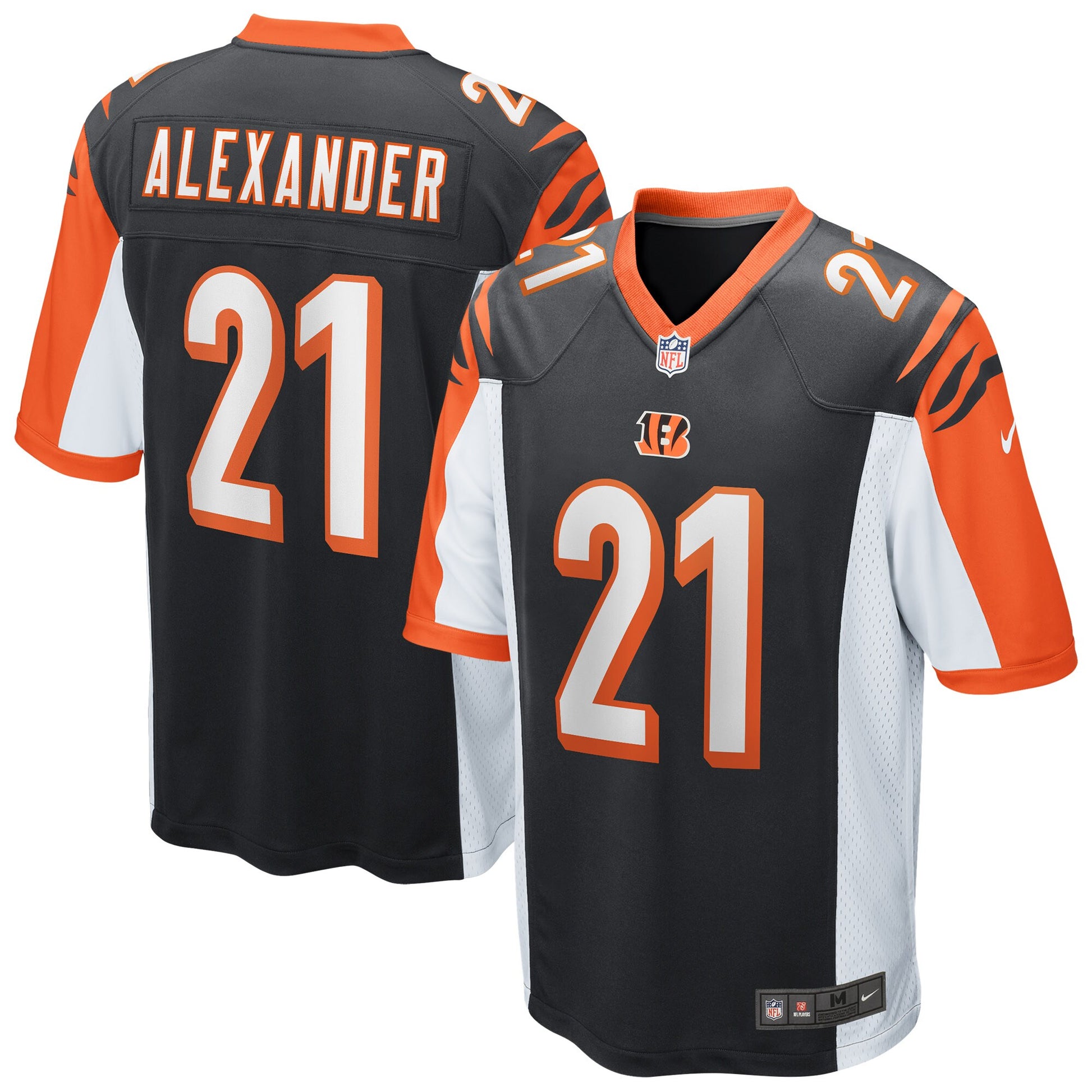 Cincinnati Bengals Mackensie Alexander Game Black Football Jersey product image