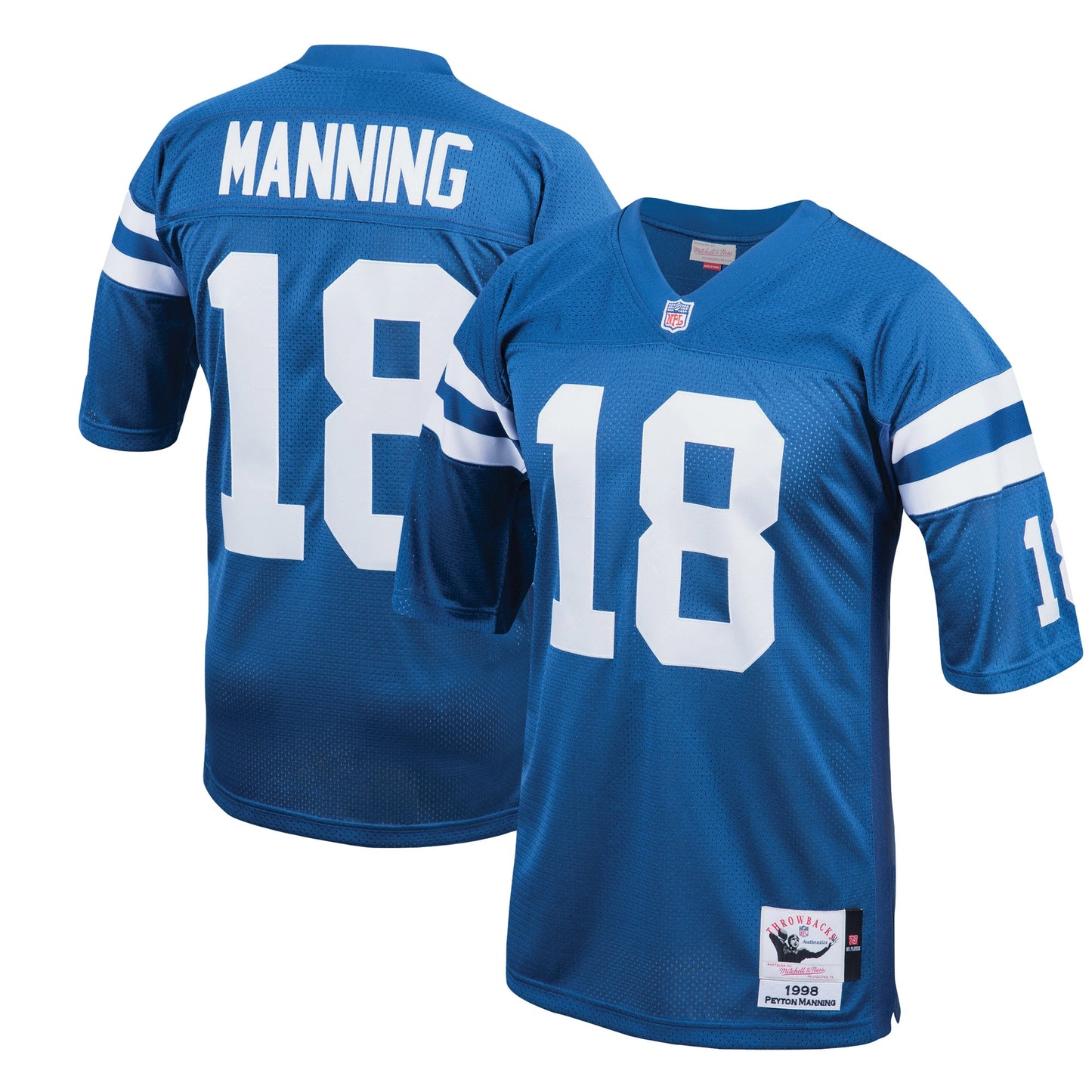 Indianapolis Colts Peyton Manning 1998 Throwback Royal Football Jersey product image