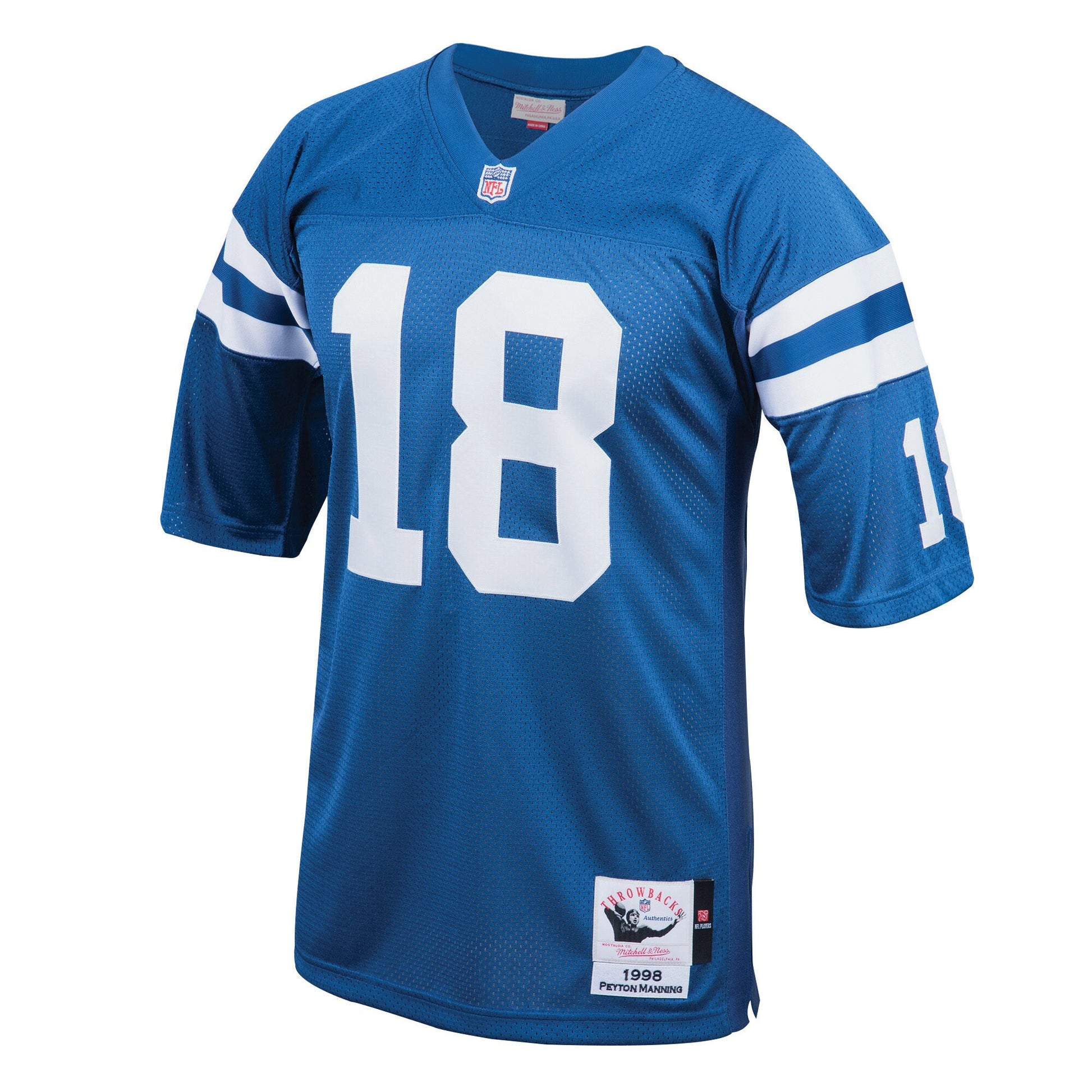Indianapolis Colts Peyton Manning 1998 Throwback Royal Football Jersey product image