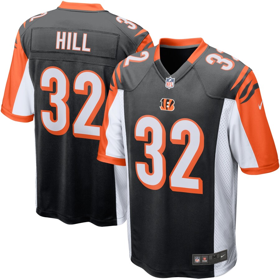 Cincinnati Bengals Jeremy Hill Game Black Football Jersey product image