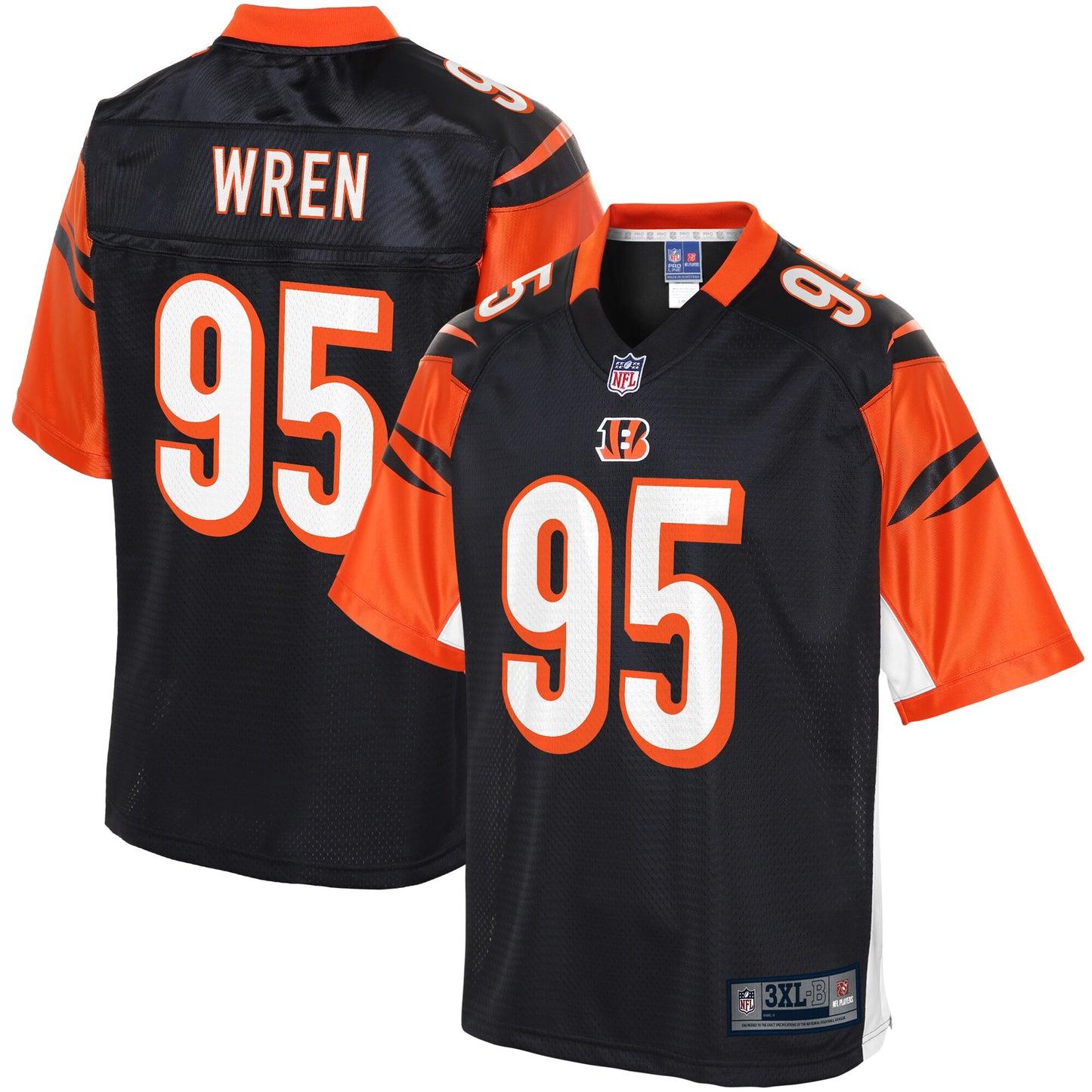 Cincinnati Bengals Renell Wren Pro Line Big & Tall Black Football Jersey product image