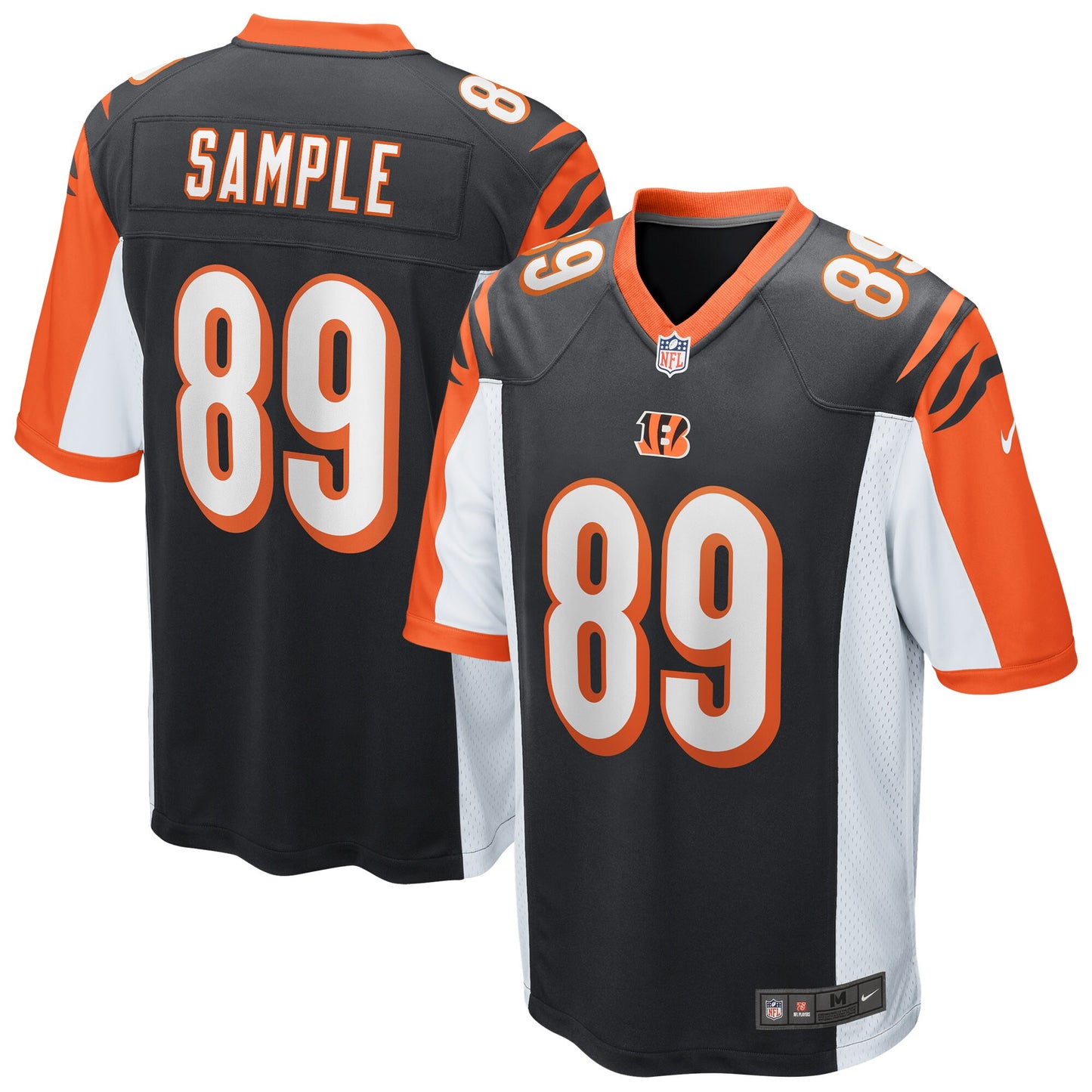 Cincinnati Bengals Drew Sample Game Black Football Jersey product image