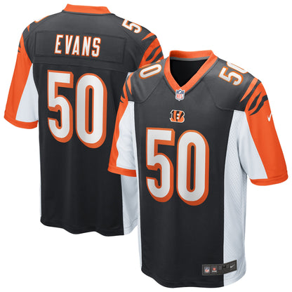 Cincinnati Bengals Jordan Evans Game Black Football Jersey product image