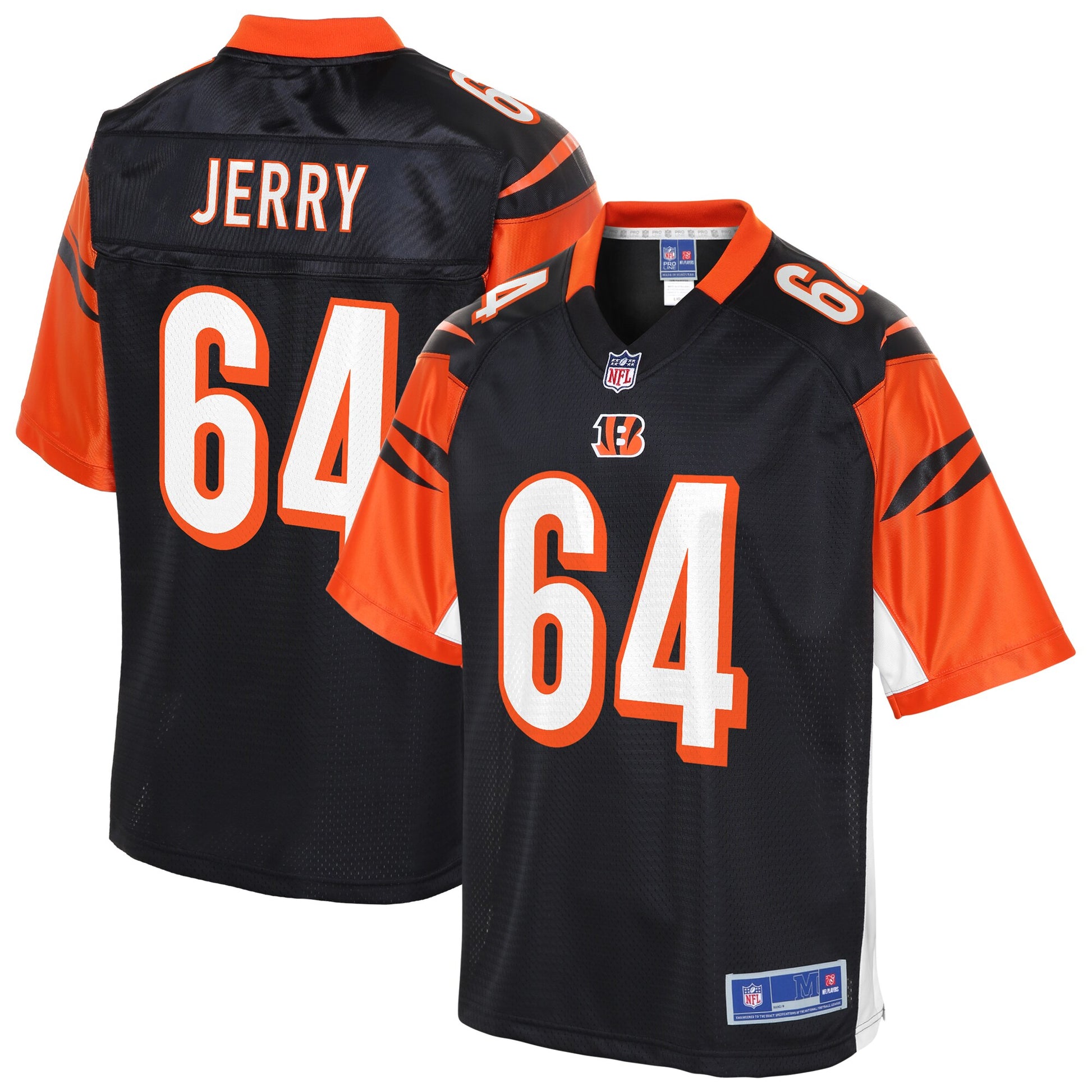 Cincinnati Bengals John Jerry Pro Line Black Football Jersey product image