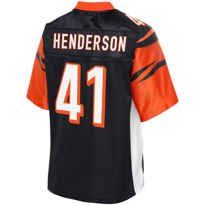 Cincinnati Bengals Trayvon Henderson Pro Line Big & Tall Black Football Jersey product image