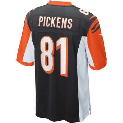 Cincinnati Bengals Carl Pickens Game Black Football Jersey product image