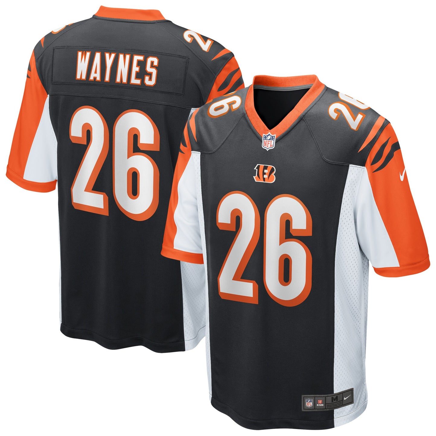 Cincinnati Bengals Trae Waynes Game Black Football Jersey product image
