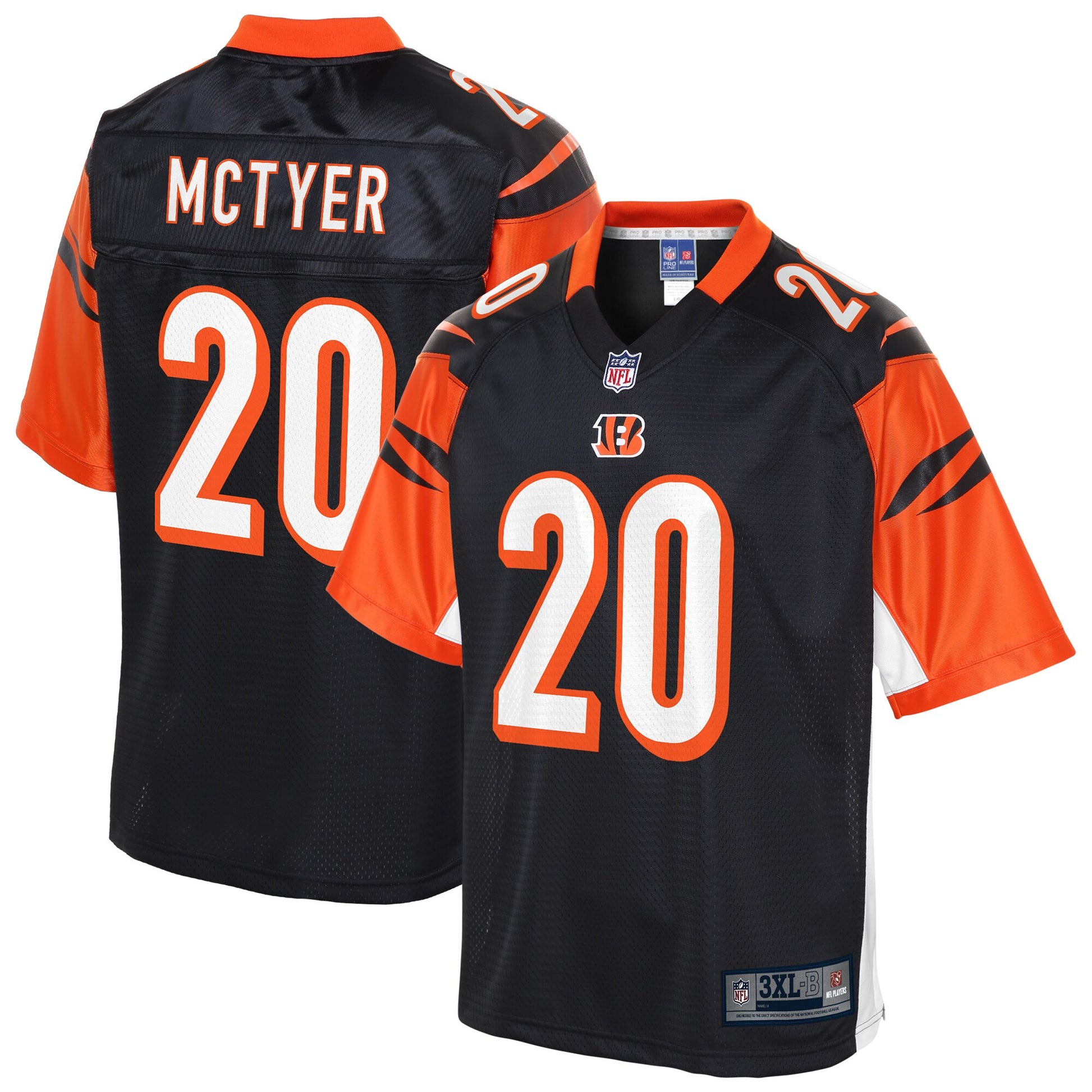 Cincinnati Bengals Torry Mctyer Pro Line Big & Tall Team Color Black Football Jersey product image