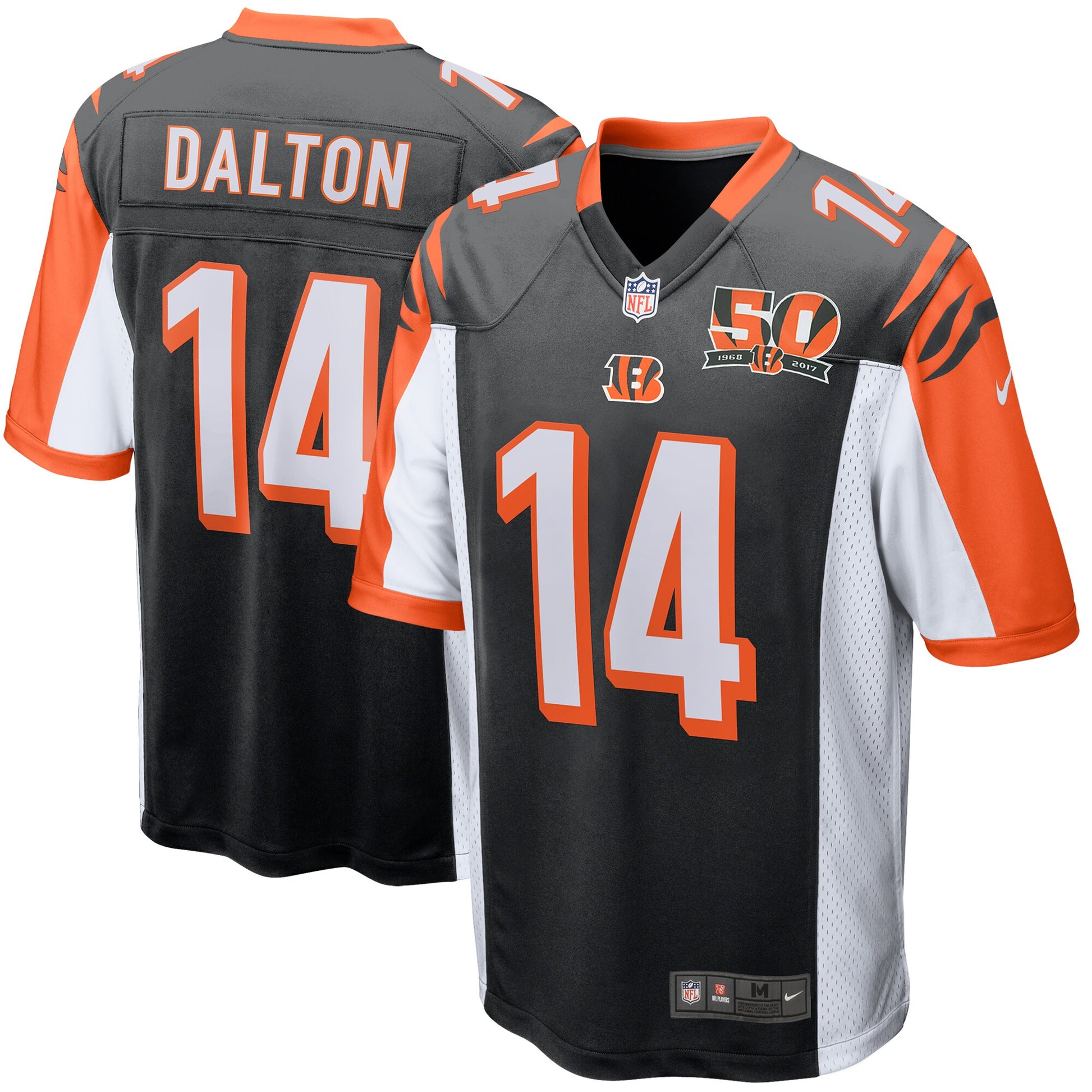 Cincinnati Bengals Andy Dalton Game Black Football Jersey product image
