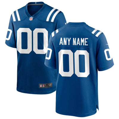 Indianapolis Colts Royal Custom Game Royal Football Jersey product image