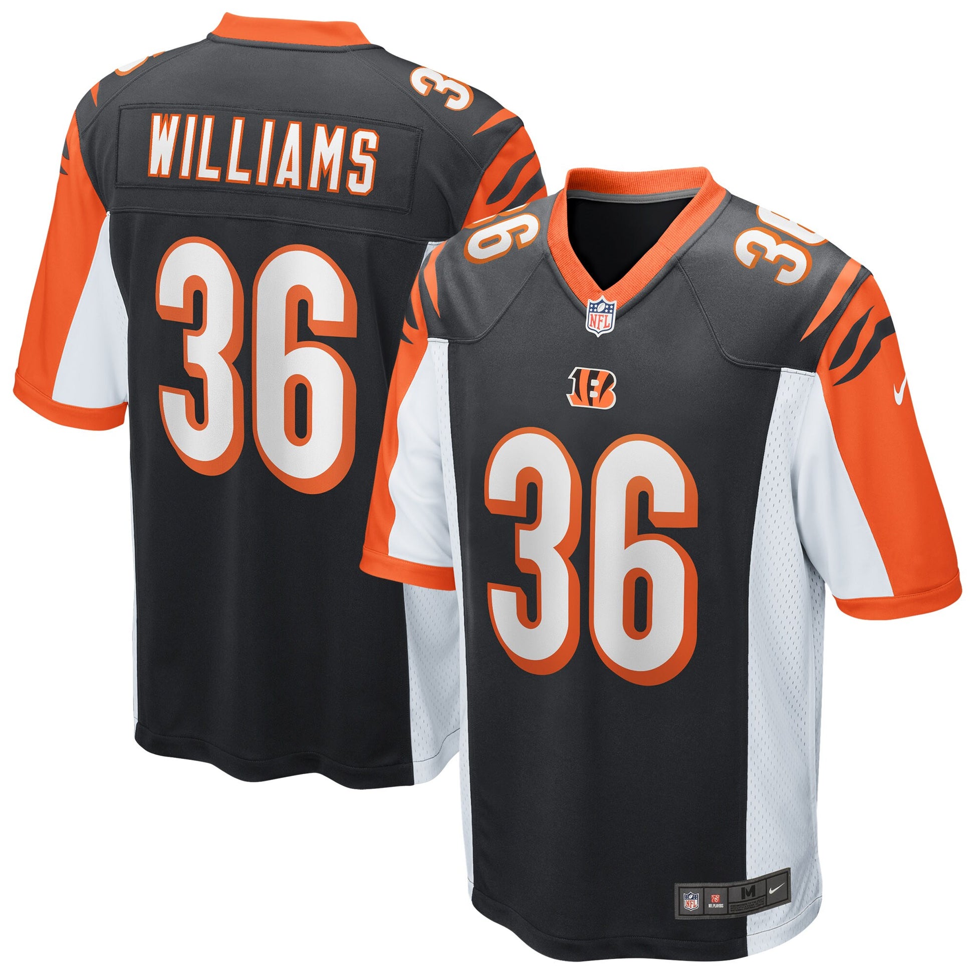 Cincinnati Bengals Shawn Williams Game Black Football Jersey product image
