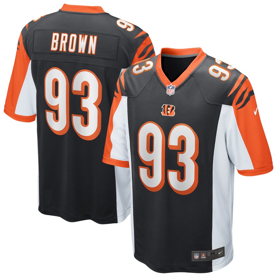 Cincinnati Bengals Andrew Brown Game Black Football Jersey product image