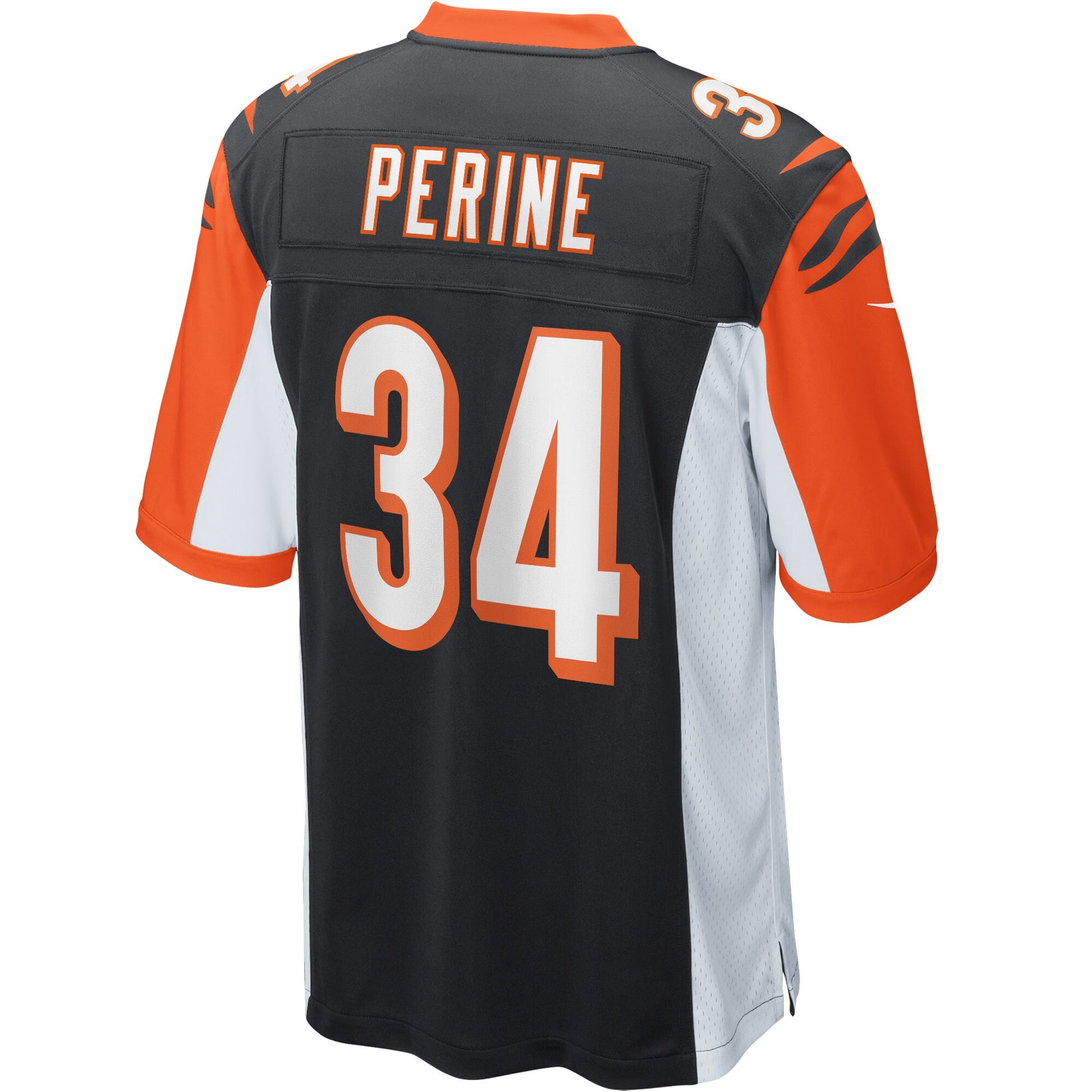 Cincinnati Bengals Samaje Perine Game Black Football Jersey product image