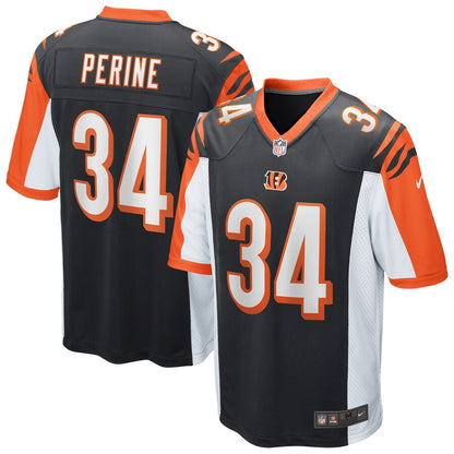 Cincinnati Bengals Samaje Perine Game Black Football Jersey product image