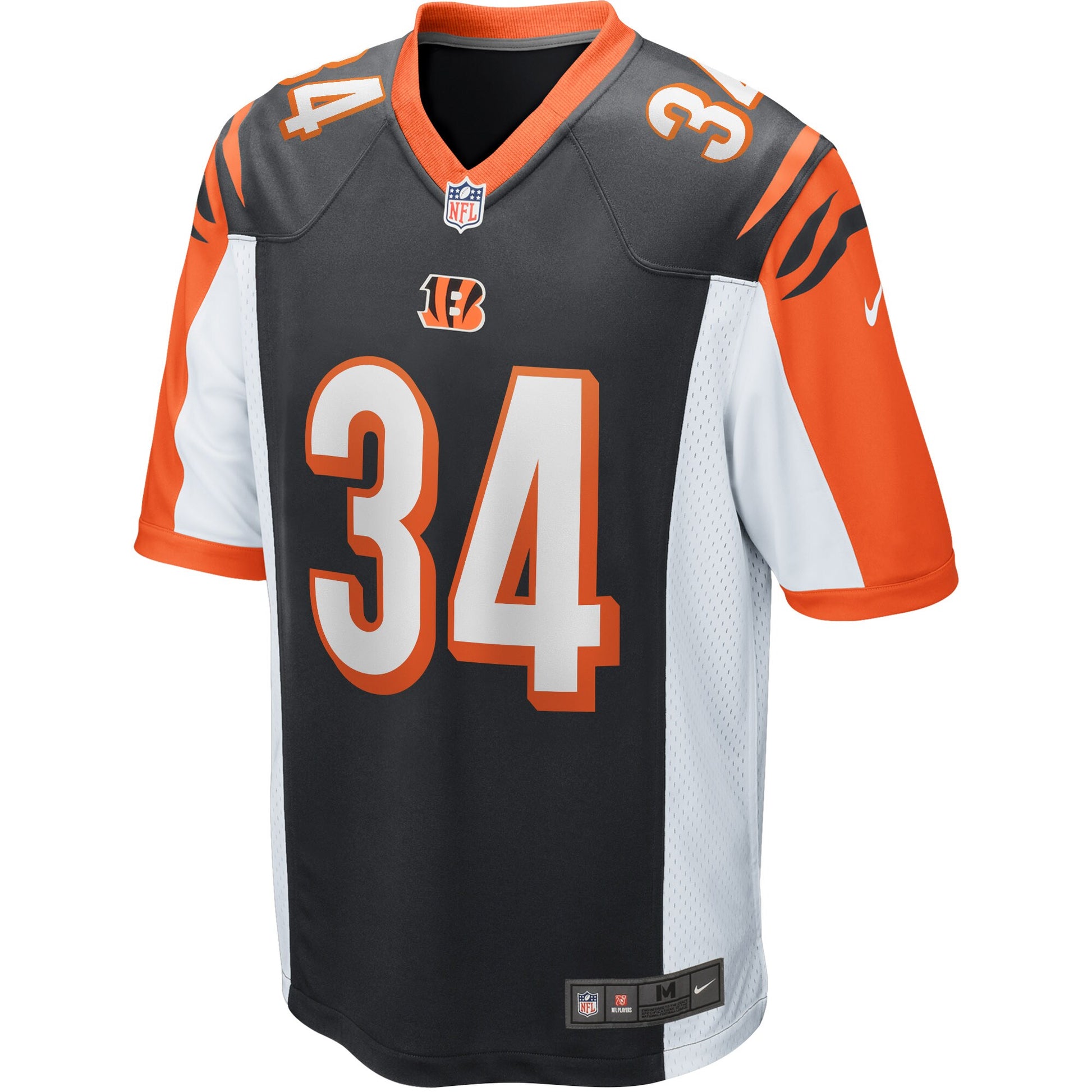 Cincinnati Bengals Samaje Perine Game Black Football Jersey product image