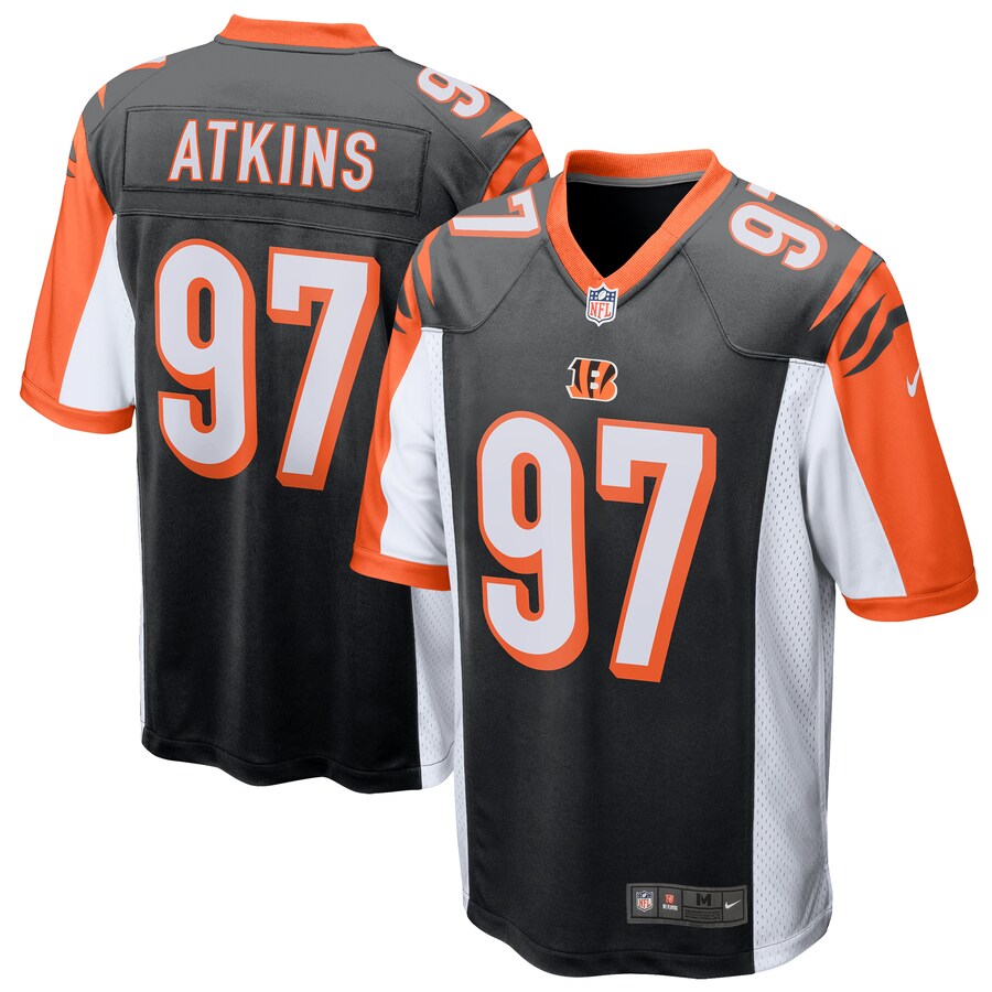 Cincinnati Bengals Geno Atkins Game Black Football Jersey product image