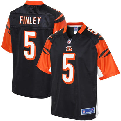Cincinnati Bengals Ryan Finley Pro Line Black Football Jersey product image