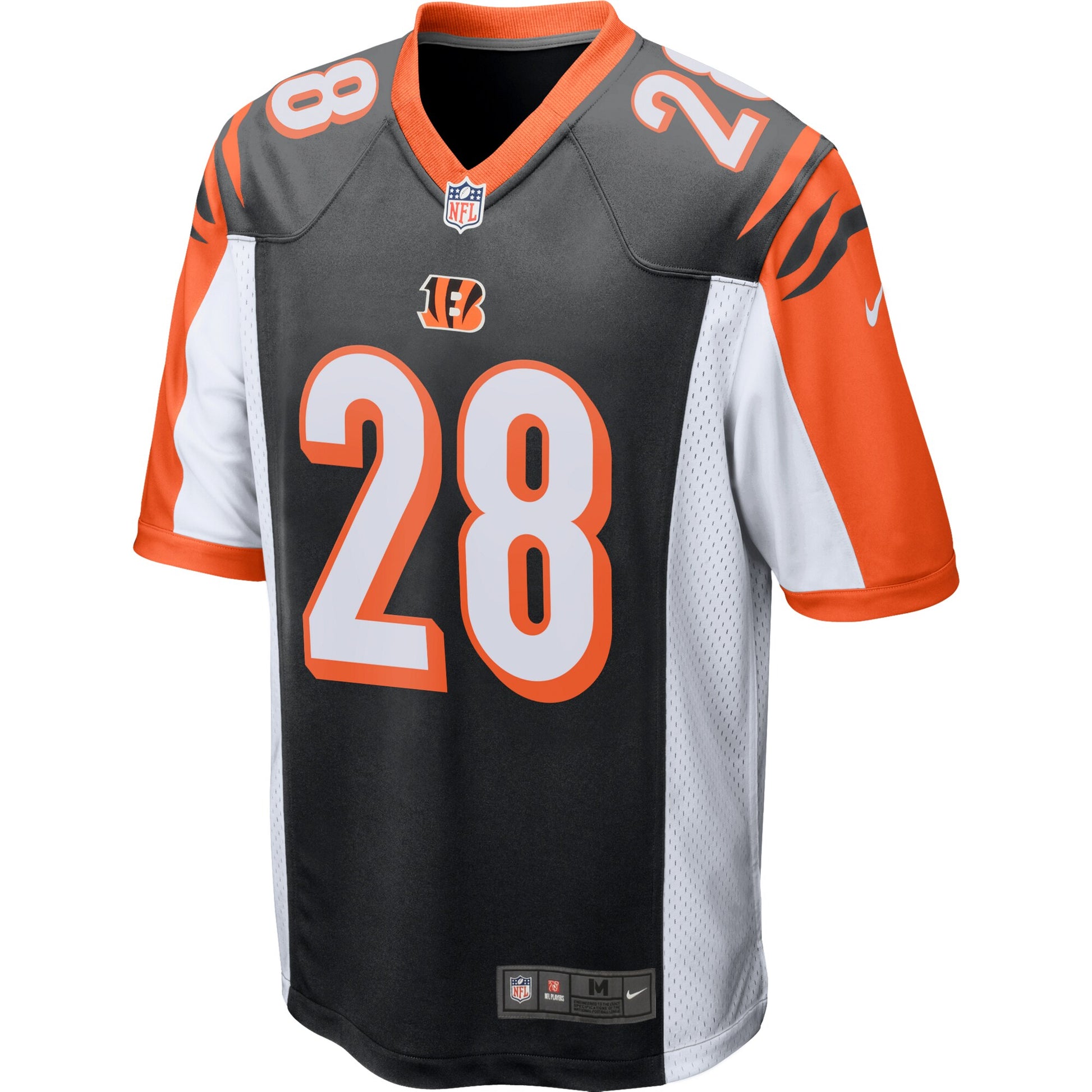 Cincinnati Bengals Joe Mixon Game Black Football Jersey product image
