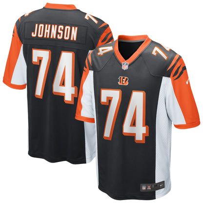 Cincinnati Bengals Fred Johnson Game Black Football Jersey product image