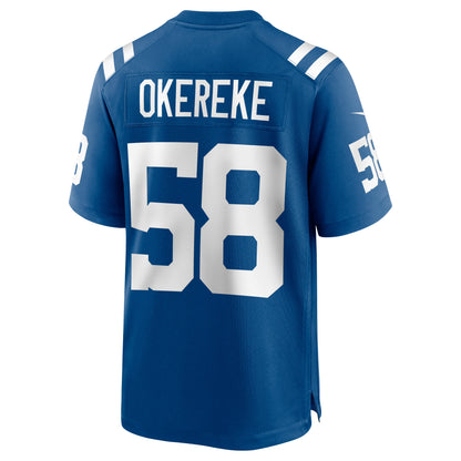 Indianapolis Colts Bobby Okereke Game Royal Football Jersey product image