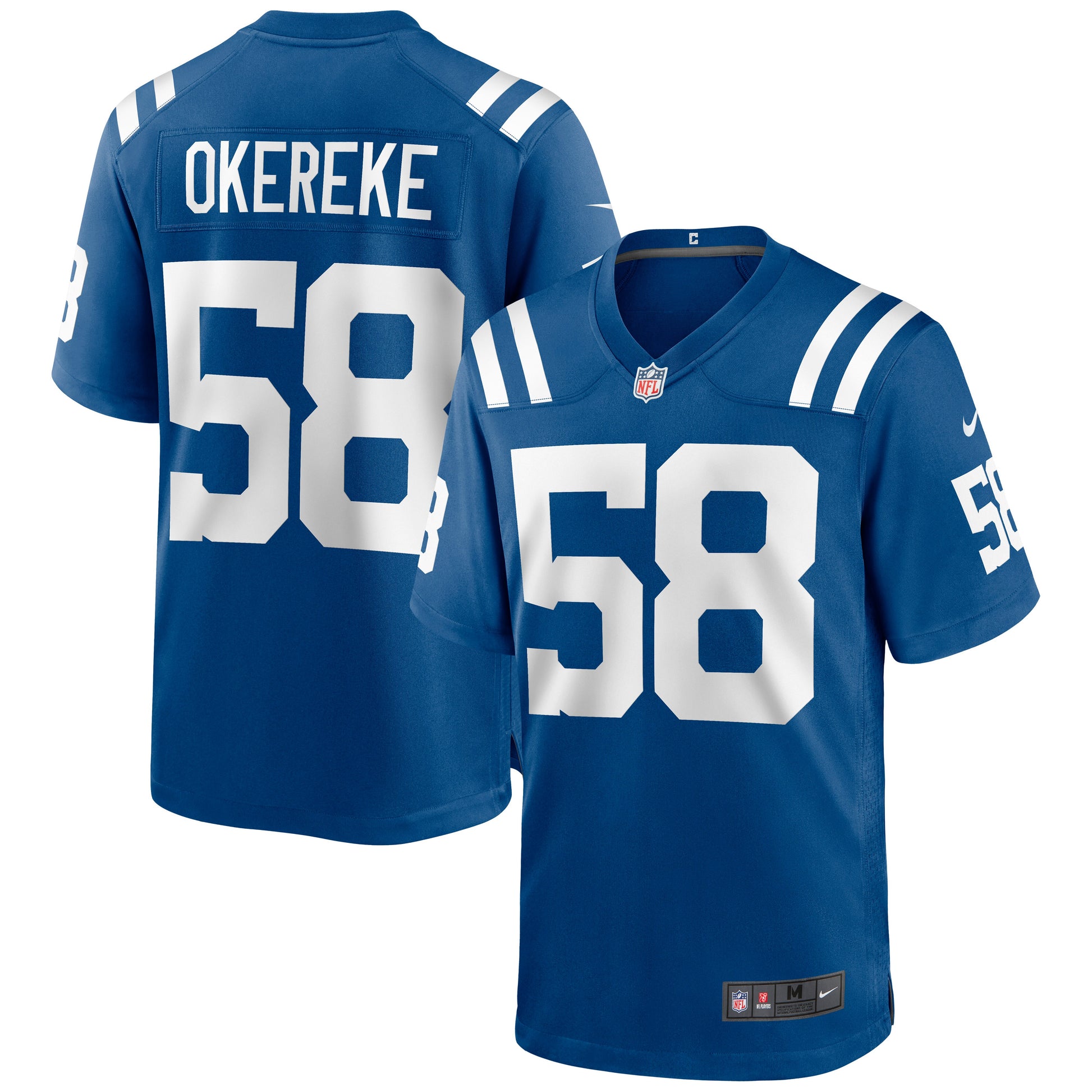 Indianapolis Colts Bobby Okereke Game Royal Football Jersey product image