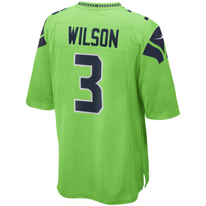 Seattle Seahawks Russell Wilson Neon 1982 Alternate Game Green Football Jersey product image